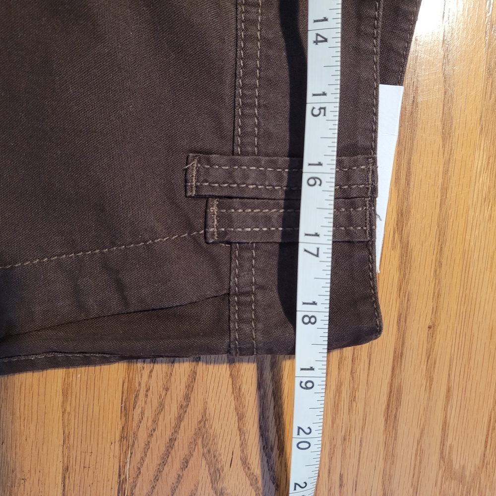Ann Taylor LOFT Marisa Brown Cargo Cropped Pants Capris 100%cotton - Picture 6 of 13